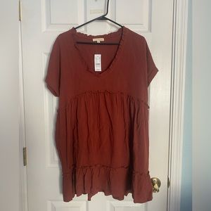 Pacsun rust/maroonish short sleeve dress